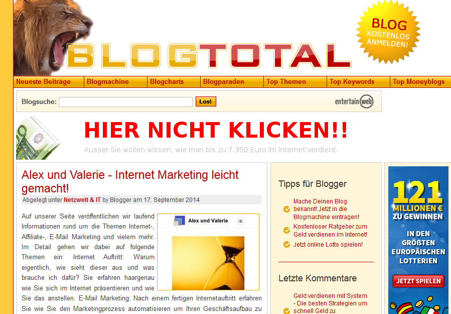 Blogverzeichnise blogtotal.de